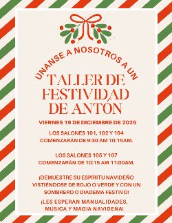 Taller de festividad de Antón